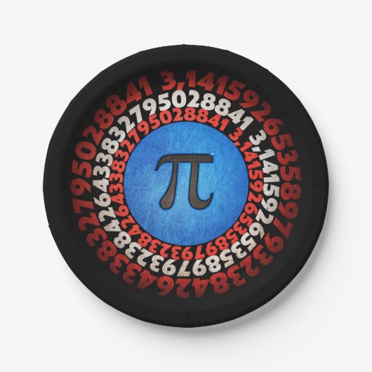 Captain Pi Superhero Shield Nerdy Math Pi Day      Pappteller (Vorderseite)