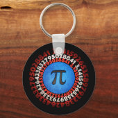 Captain Pi Superhero Shield Nerdy Math Pi Day Schlüsselanhänger (Vorderseite)