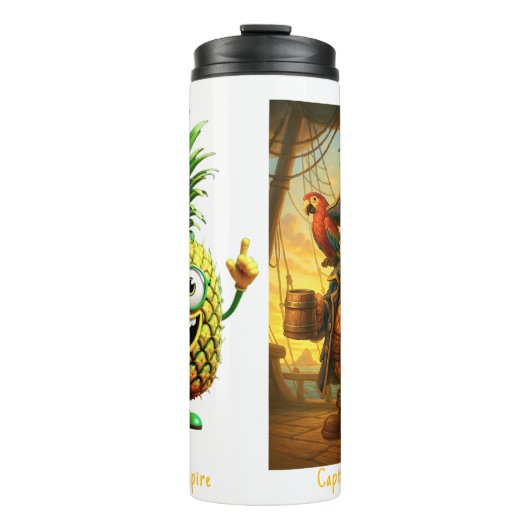 Captain PineBead - Ananas-Reich Thermosbecher (Vorderseite)