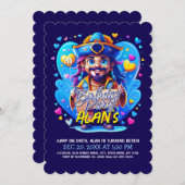 Captain Pirate Birthday Celebration Einladung (Vorne/Hinten)