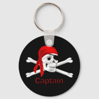 Captain Pirate Skull & Crossbones Schlüsselanhänge