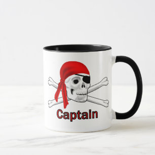 Captain Pirate Skull und Crossbones-Tasse Tasse
