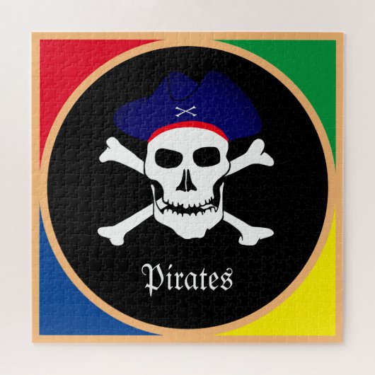 Captain & Pirates Flag - Schatzinsel /kids Puzzle (Horizontal)