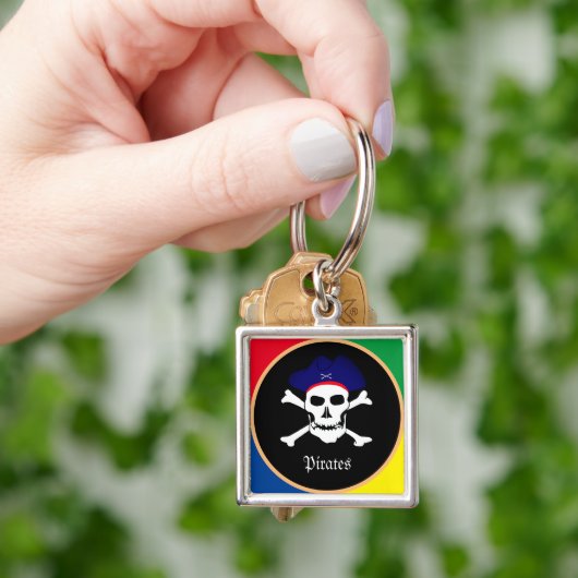 Captain & Pirates Flag - Schatzinsel /kids Schlüsselanhänger (Hand)