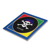 Captain & Pirates Flag - Schatzinsel /Kinder Fliese (Seite)