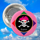 Captain & Pirates Flag - Schatzinsel /Party Button