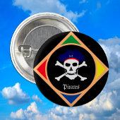 Captain & Pirates Flag - Schatzinsel /Party Button
