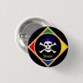 Captain & Pirates Flag - Schatzinsel /Party Button (Vorne & Hinten)