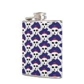 Captain & Pirates-Schädel, Piratenflagge /Schatz Flachmann (Links)