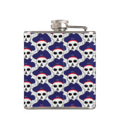 Captain & Pirates-Schädel, Piratenflagge /Schatz Flachmann (Rückseite)