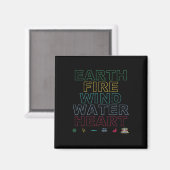 Captain Planet Earth Day Earth Wind Fire Water Hea Magnet (Vorderseite/Rückseite)