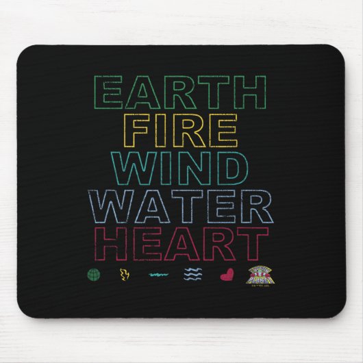 Captain Planet Earth Day Earth Wind Fire Water Hea Mousepad (Vorne)