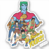 Captain Planet Group Graphic - Der Power ist deins Aufkleber (Vorderseite)