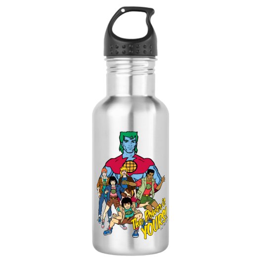Captain Planet Group Graphic - Der Power ist deins Edelstahlflasche (Vorderseite)