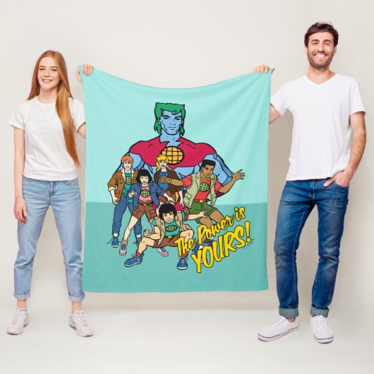 Captain Planet Group Graphic - Der Power ist deins Fleecedecke (Beispiel)