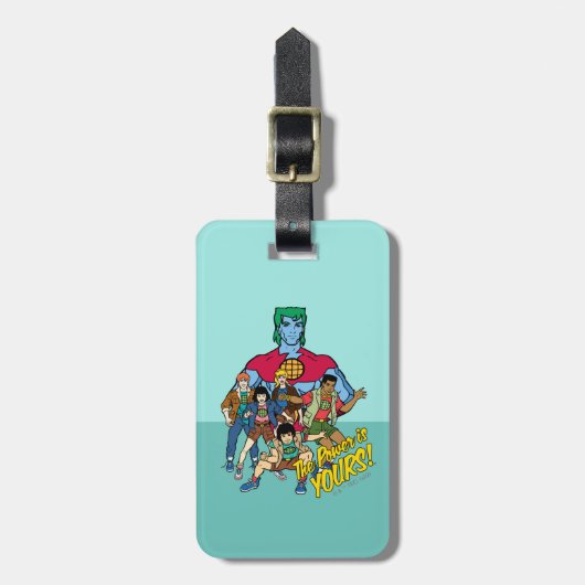 Captain Planet Group Graphic - Der Power ist deins Gepäckanhänger (Vorderseite vertikal)