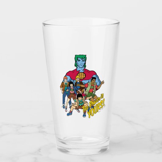 Captain Planet Group Graphic - Der Power ist deins Glas (Vorderseite)