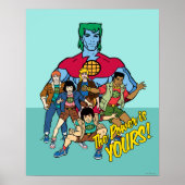 Captain Planet Group Graphic - Der Power ist deins Poster (Vorne)