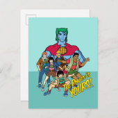 Captain Planet Group Graphic - Der Power ist deins Postkarte (Vorne/Hinten)