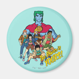 Captain Planet Group Graphic - The Power Is Yours! Magnet