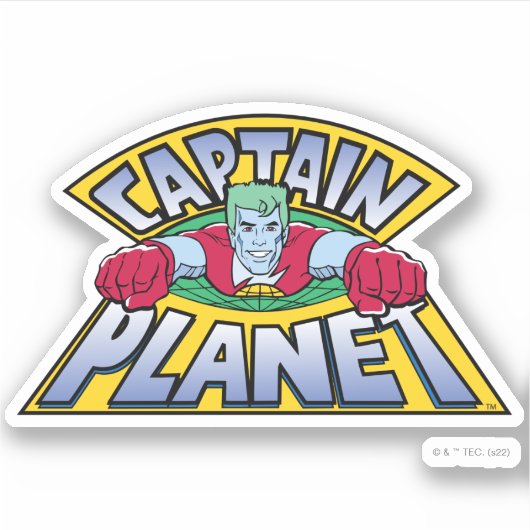 Captain Planet Logo Aufkleber (Vorderseite)