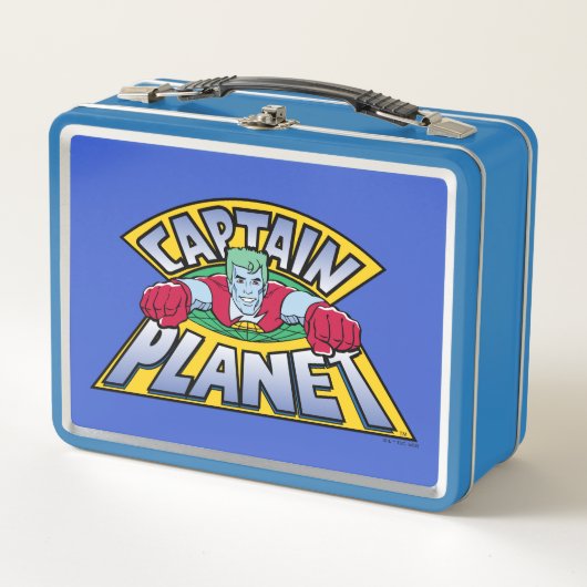 Captain Planet Logo Metall Brotdose (Vorderseite)