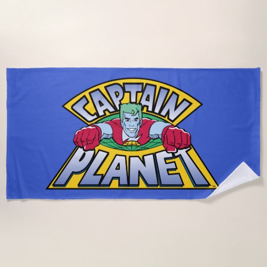 Captain Planet Logo Strandtuch (Vorderseite)