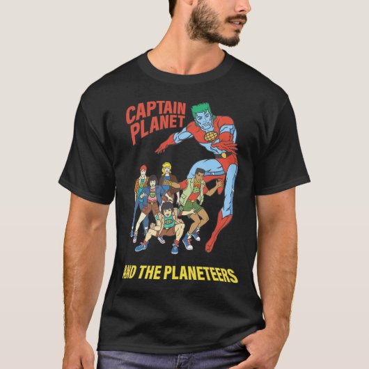 Captain Planet Planeteers United Logo T-Shirt (Vorderseite)
