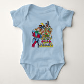 Captain Planet & the Planeteers Group Logo Graphic Baby Strampler (Vorderseite)