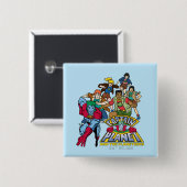 Captain Planet & the Planeteers Group Logo Graphic Button (Vorne & Hinten)