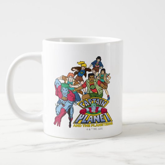Captain Planet & the Planeteers Group Logo Graphic Jumbo-Tasse (Links)