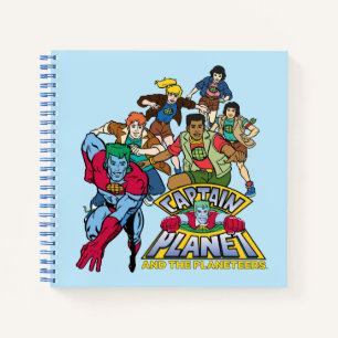 Captain Planet & the Planeteers Group Logo Graphic Notizblock