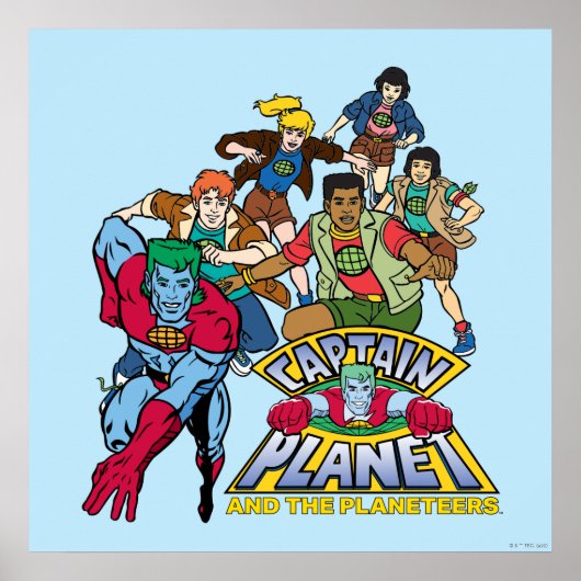Captain Planet & the Planeteers Group Logo Graphic Poster (Vorne)