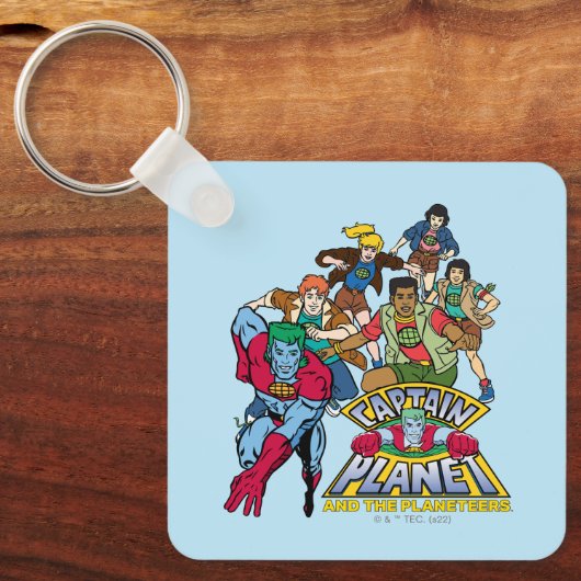 Captain Planet & the Planeteers Group Logo Graphic Schlüsselanhänger (Vorderseite)