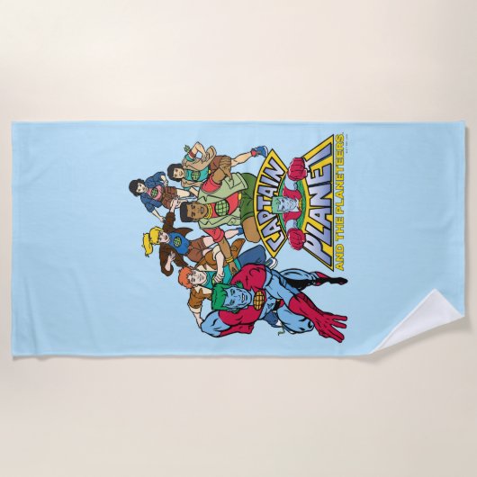 Captain Planet & the Planeteers Group Logo Graphic Strandtuch (Vorderseite)