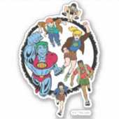 Captain Planet und der Planeteers Circle Graphic Aufkleber (Vorderseite)