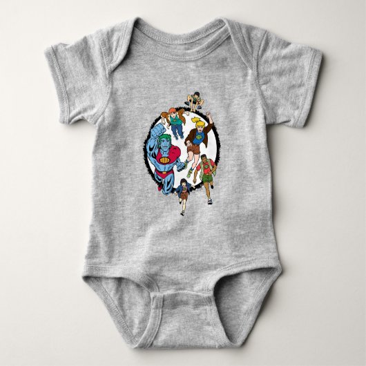 Captain Planet und der Planeteers Circle Graphic Baby Strampler (Vorderseite)