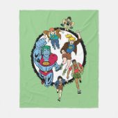 Captain Planet und der Planeteers Circle Graphic Fleecedecke (Vorderseite)