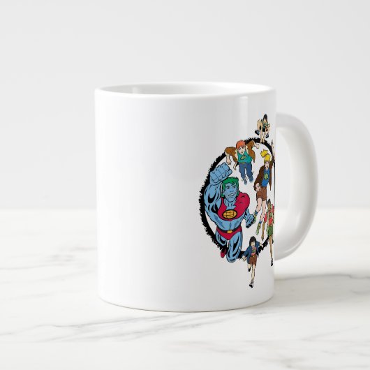 Captain Planet und der Planeteers Circle Graphic Jumbo-Tasse (Vorderseite Rechts)