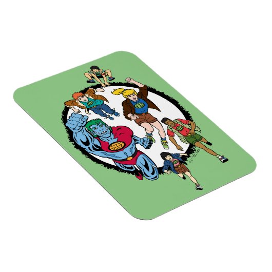 Captain Planet und der Planeteers Circle Graphic Magnet (Rechte Seite)