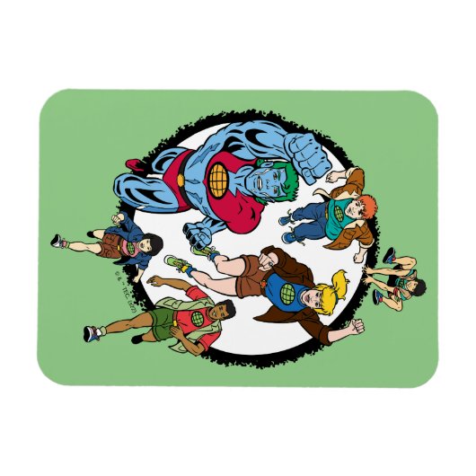 Captain Planet und der Planeteers Circle Graphic Magnet (Horizontal)