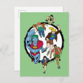 Captain Planet und der Planeteers Circle Graphic Postkarte (Vorne/Hinten)
