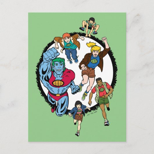 Captain Planet und der Planeteers Circle Graphic Postkarte (Vorderseite)