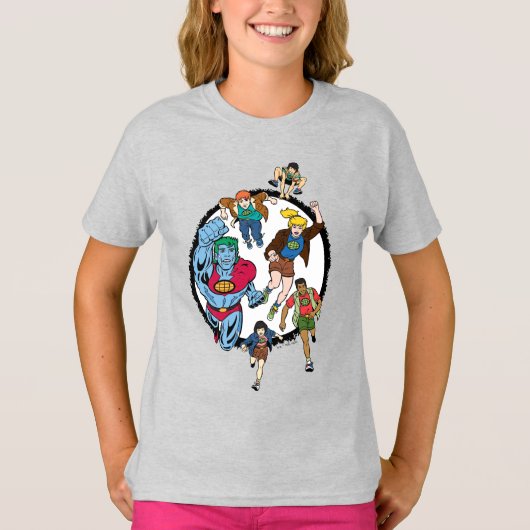Captain Planet und der Planeteers Circle Graphic T-Shirt (Vorderseite)