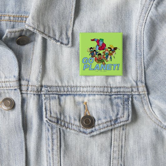 Captain Planet und die Planeten - Go Planet! Button (Beispiel)