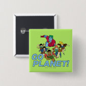 Captain Planet und die Planeten - Go Planet! Button (Vorne & Hinten)