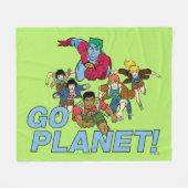 Captain Planet und die Planeten - Go Planet! Fleecedecke (Vorderseite (Horizontal))