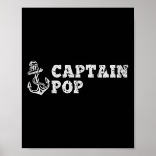 Captain Pop Segeln Booten Vintage Boot Anker Fu Poster