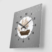 Captain Quadratische Wanduhr (Winkel)