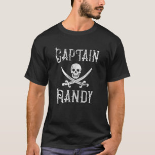 Captain Randy Retro Personalisiert Pirate Pontoon T-Shirt